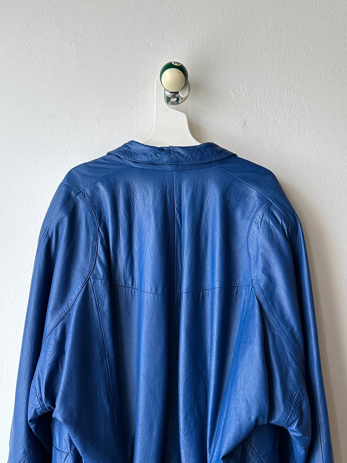 1980s Blue Leather jacket