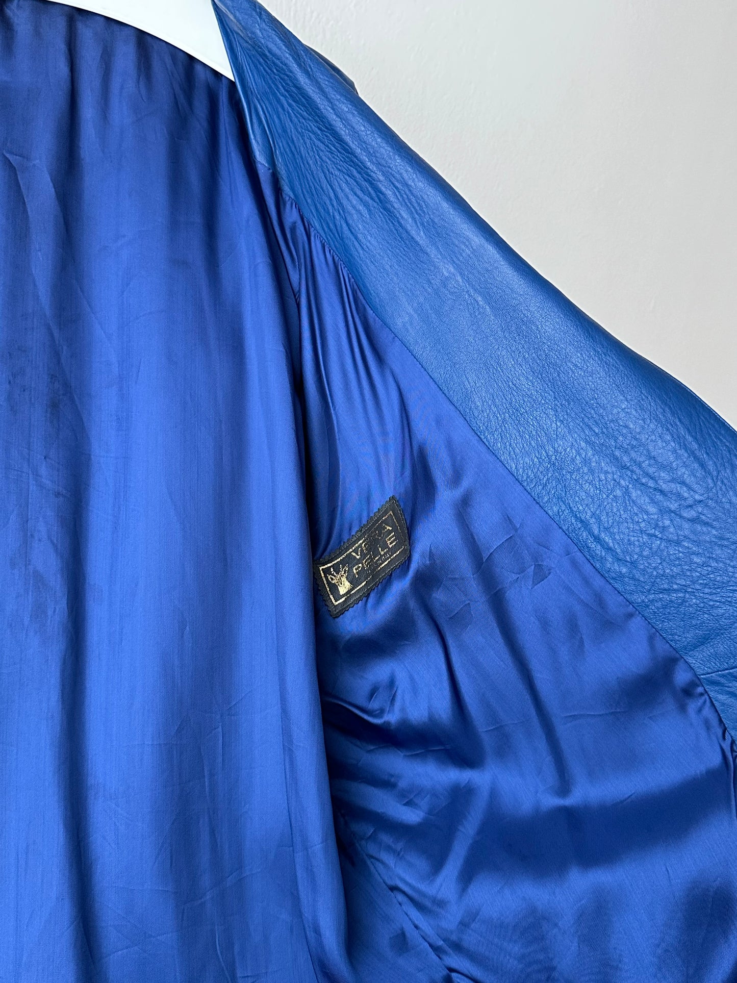 1980s Blue Leather jacket