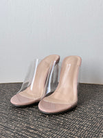 clear heel sandal