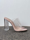 clear heel sandal