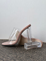 clear heel sandal