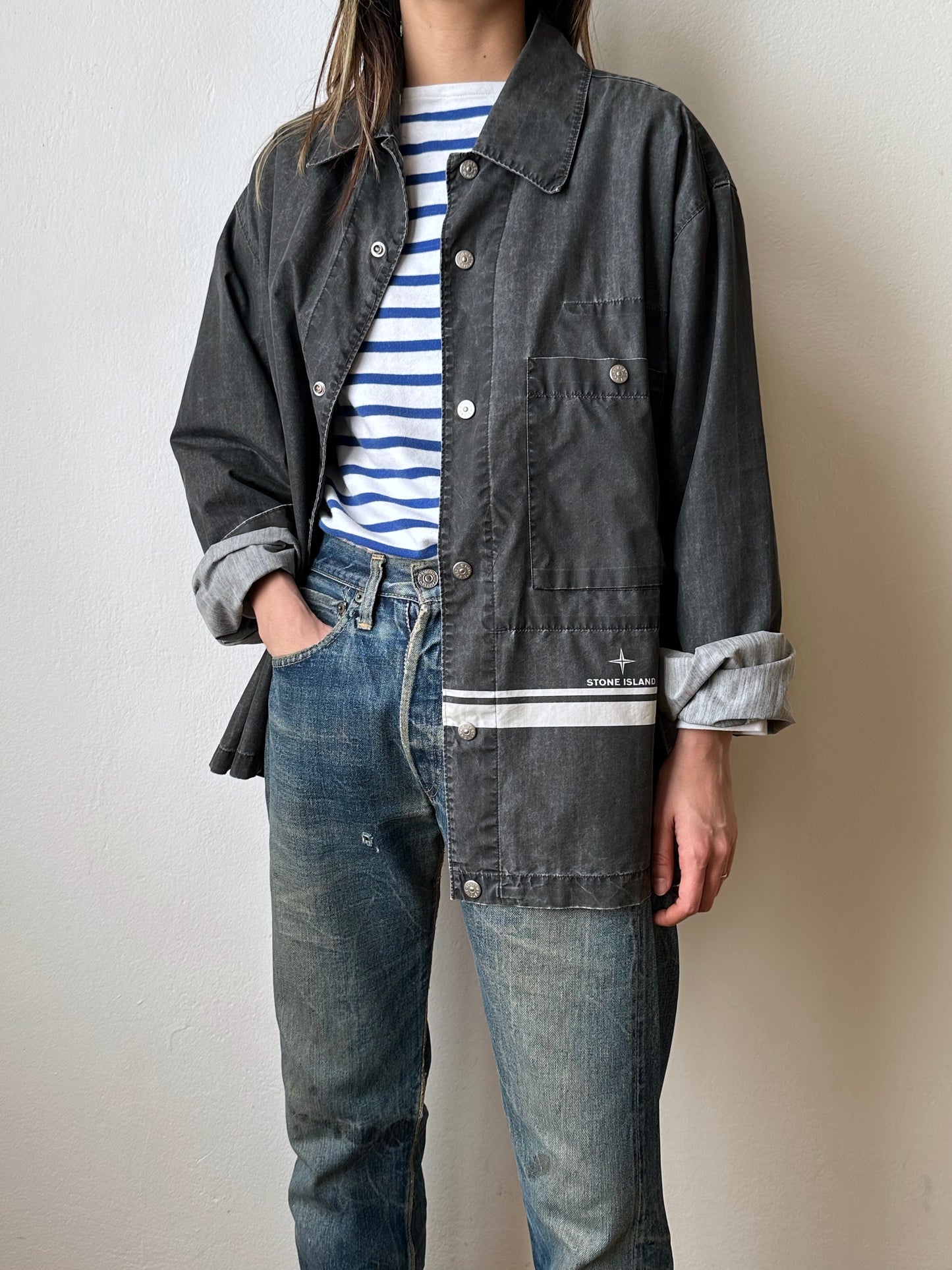 SS'99 Stone Island cotton/nylon shirt jacket