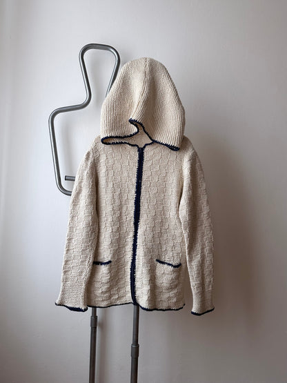 super big hooded knit parka