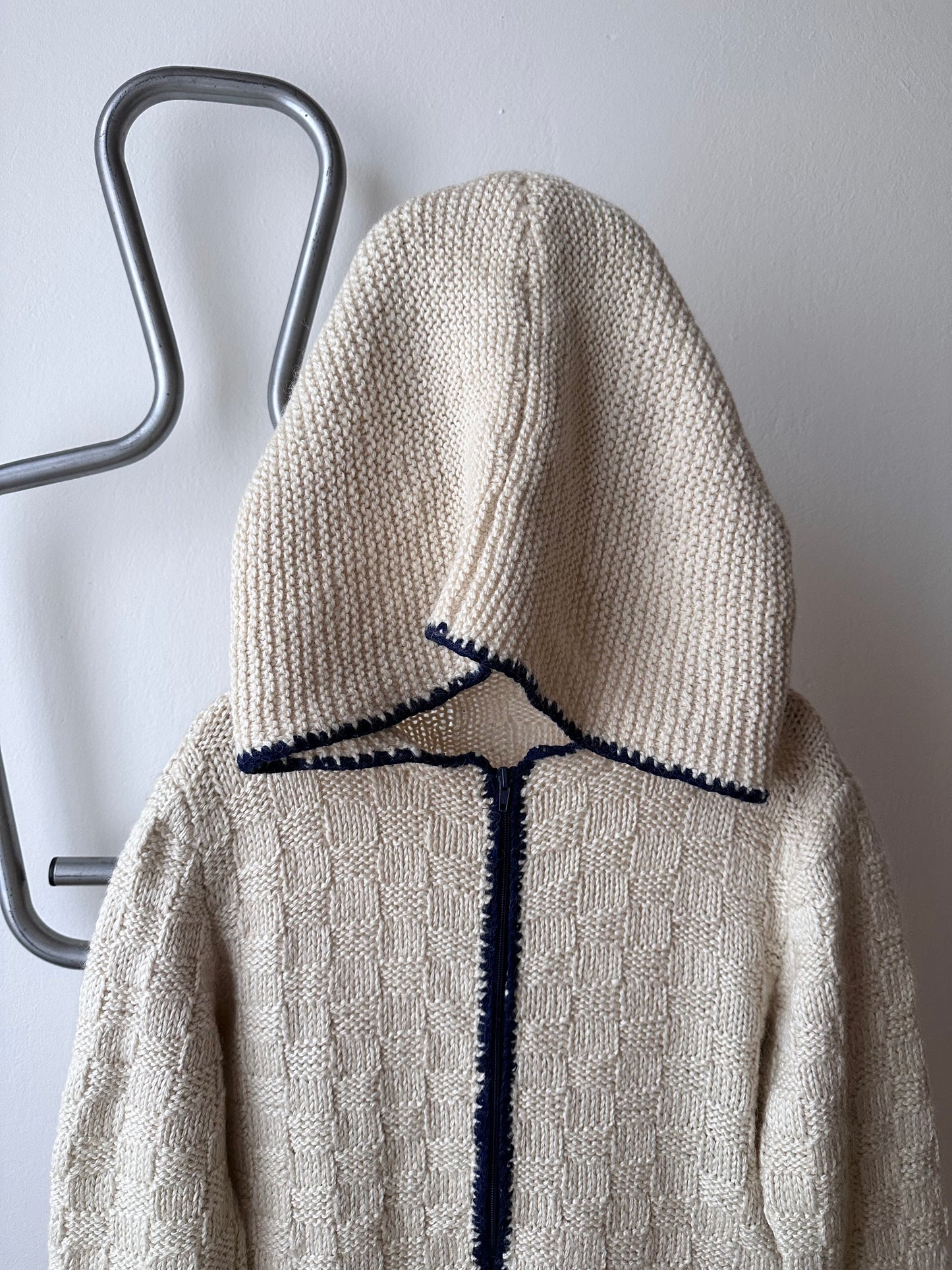 super big hooded knit parka