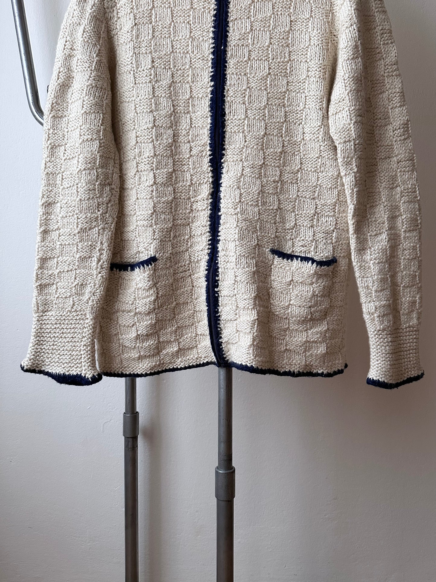 super big hooded knit parka