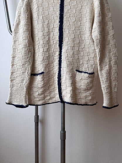 super big hooded knit parka