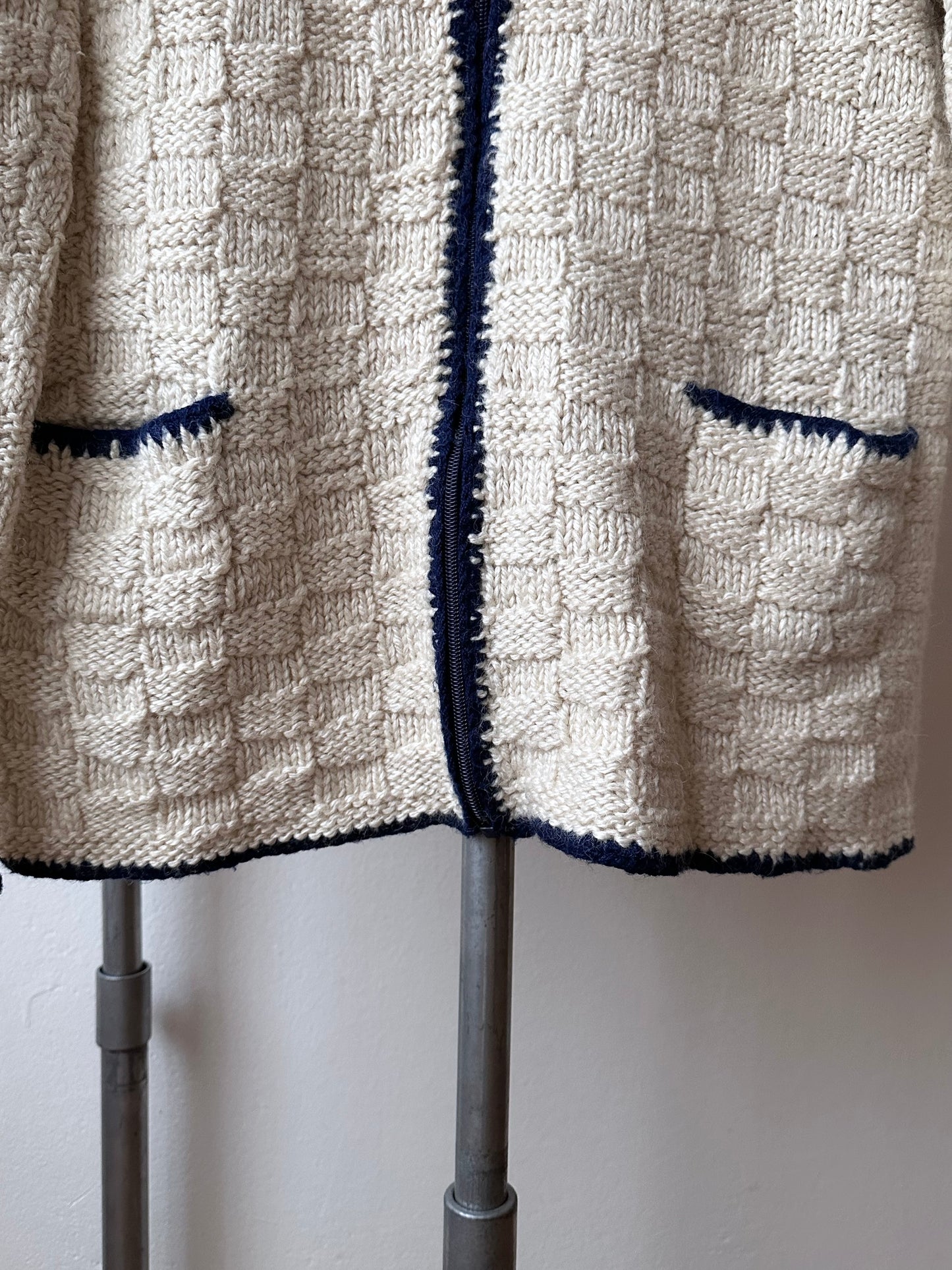 super big hooded knit parka