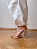 clear heel sandal