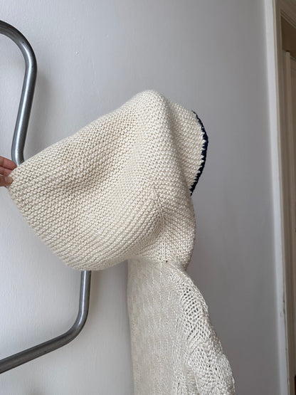 super big hooded knit parka