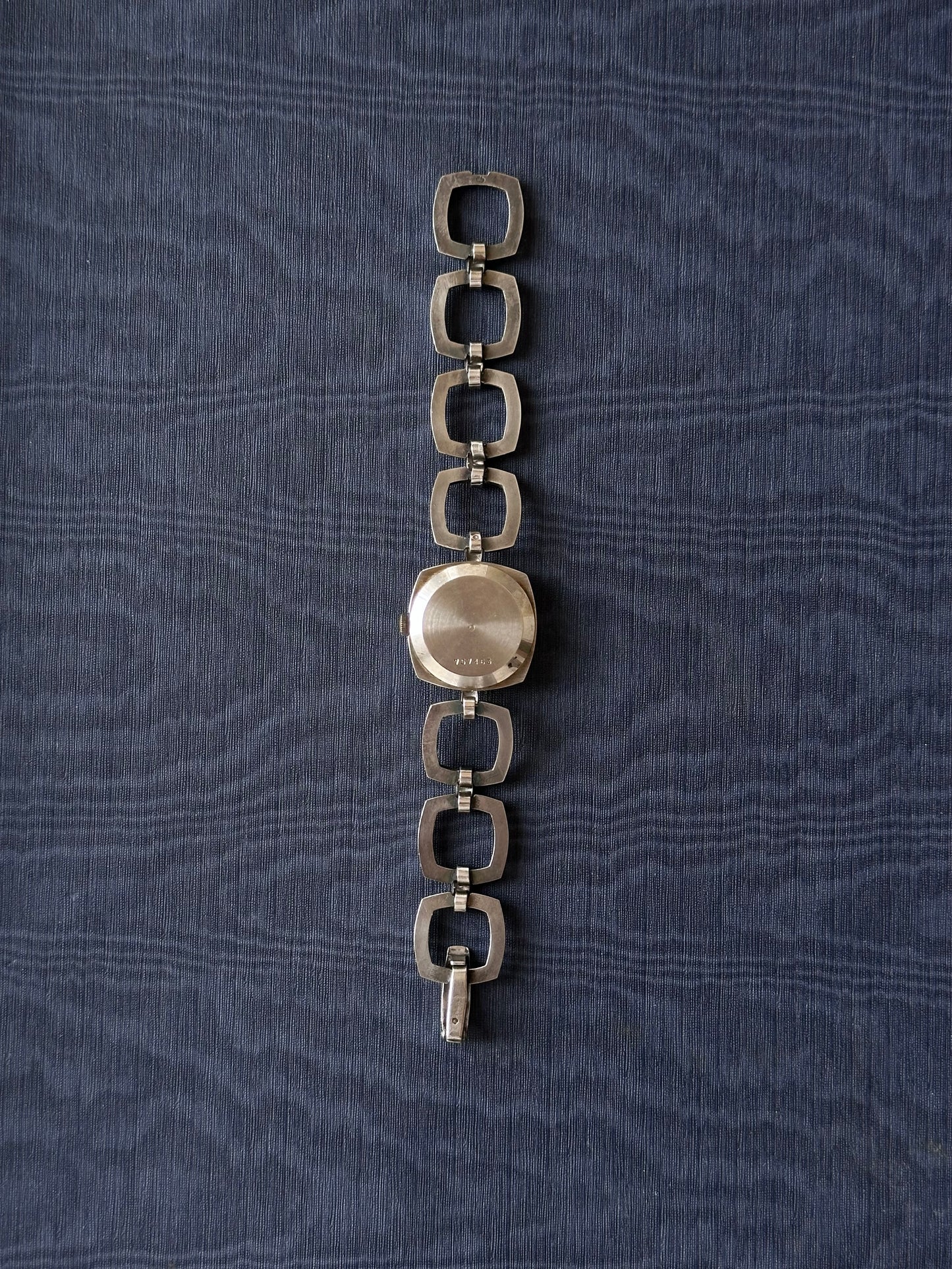 60-70s France silver blue dial watch