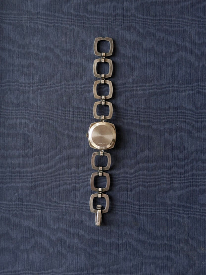 60-70s France silver blue dial watch