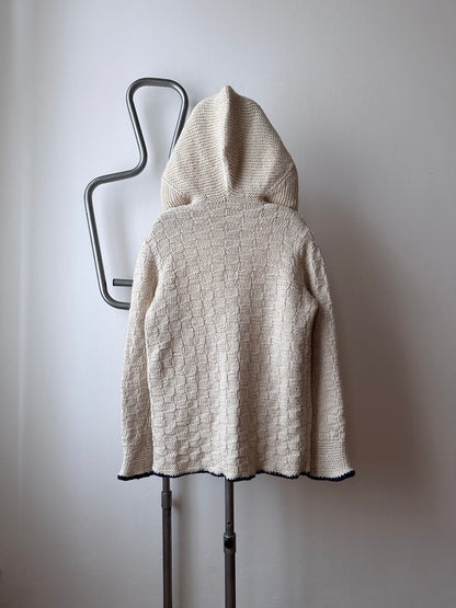 super big hooded knit parka