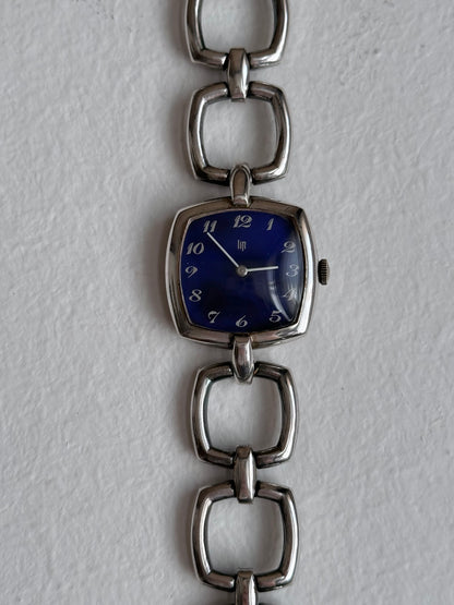 60-70s France silver blue dial watch