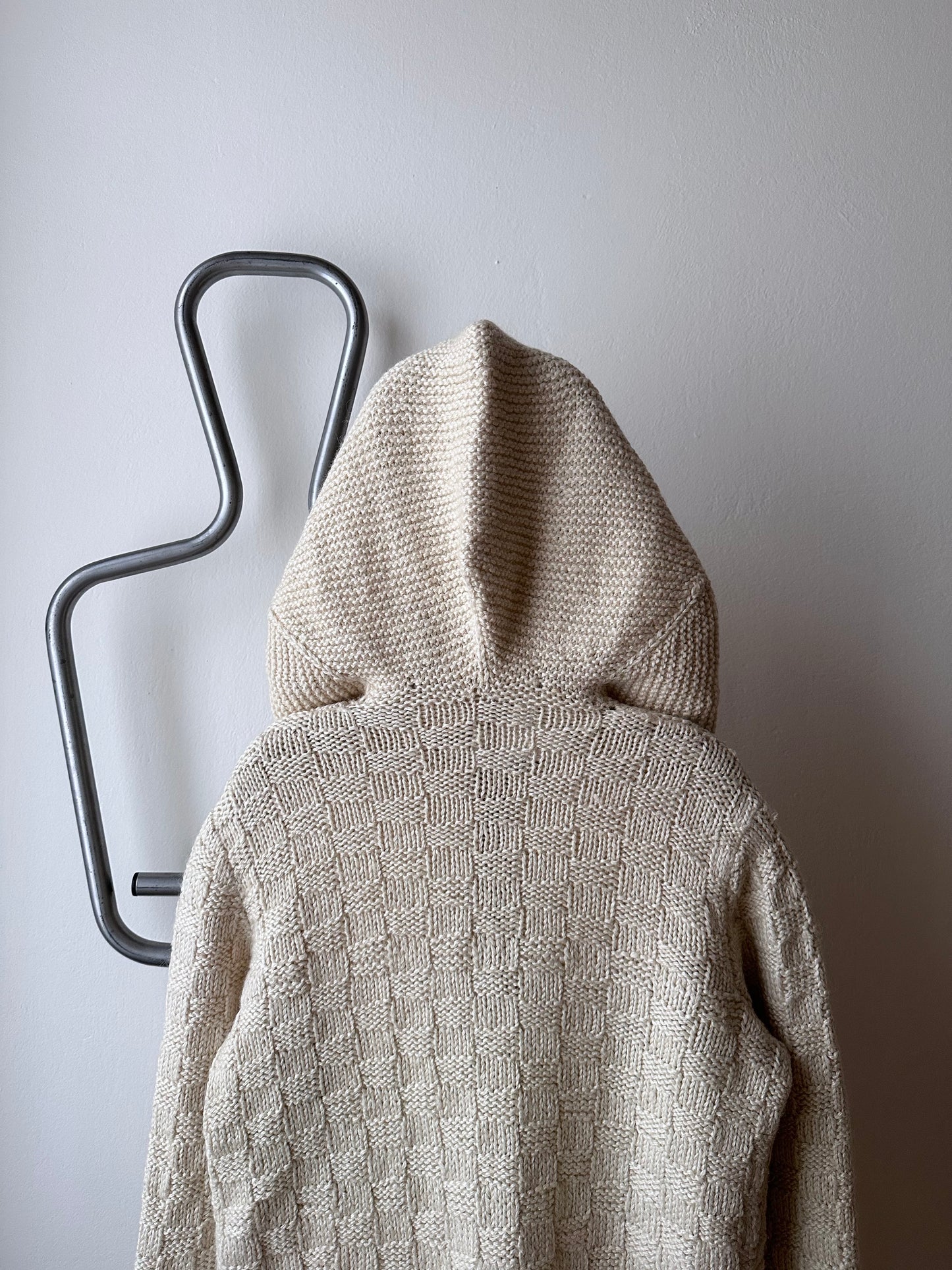 super big hooded knit parka