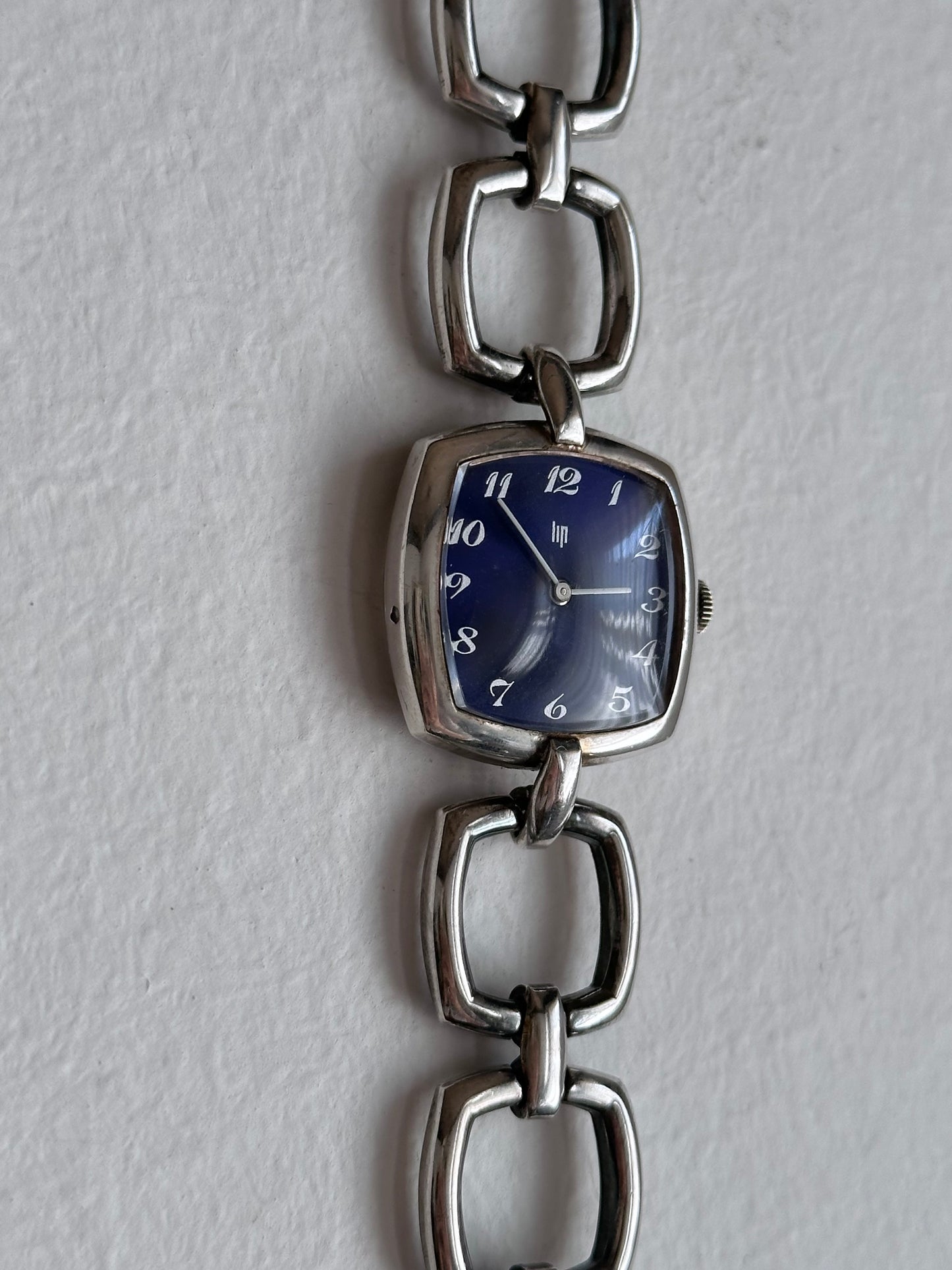 60-70s France silver blue dial watch