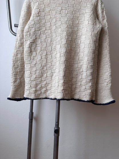 super big hooded knit parka