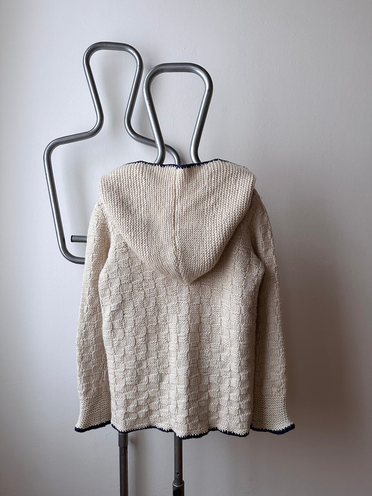 super big hooded knit parka