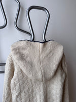 super big hooded knit parka