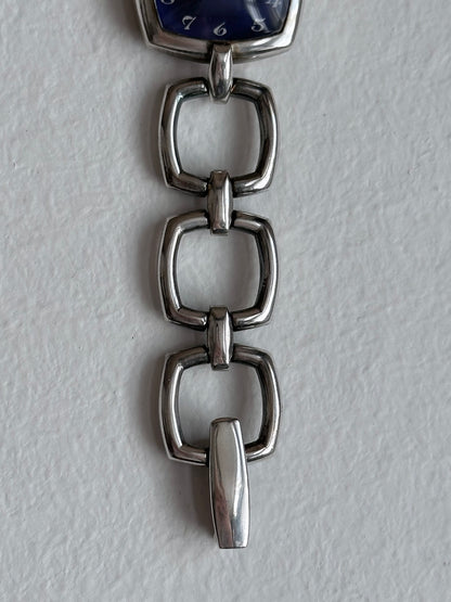 60-70s France silver blue dial watch