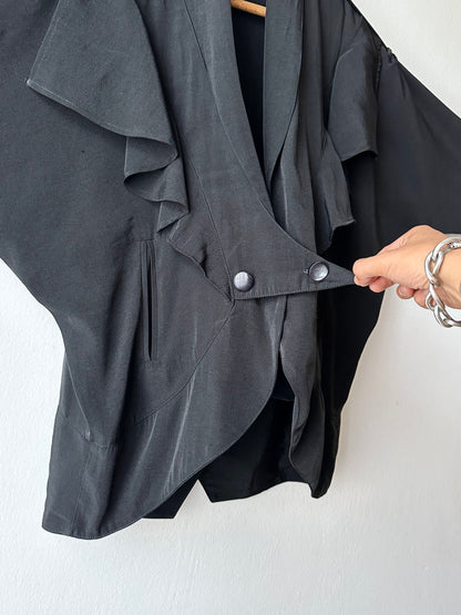 1980s bossini boxy jacket in black