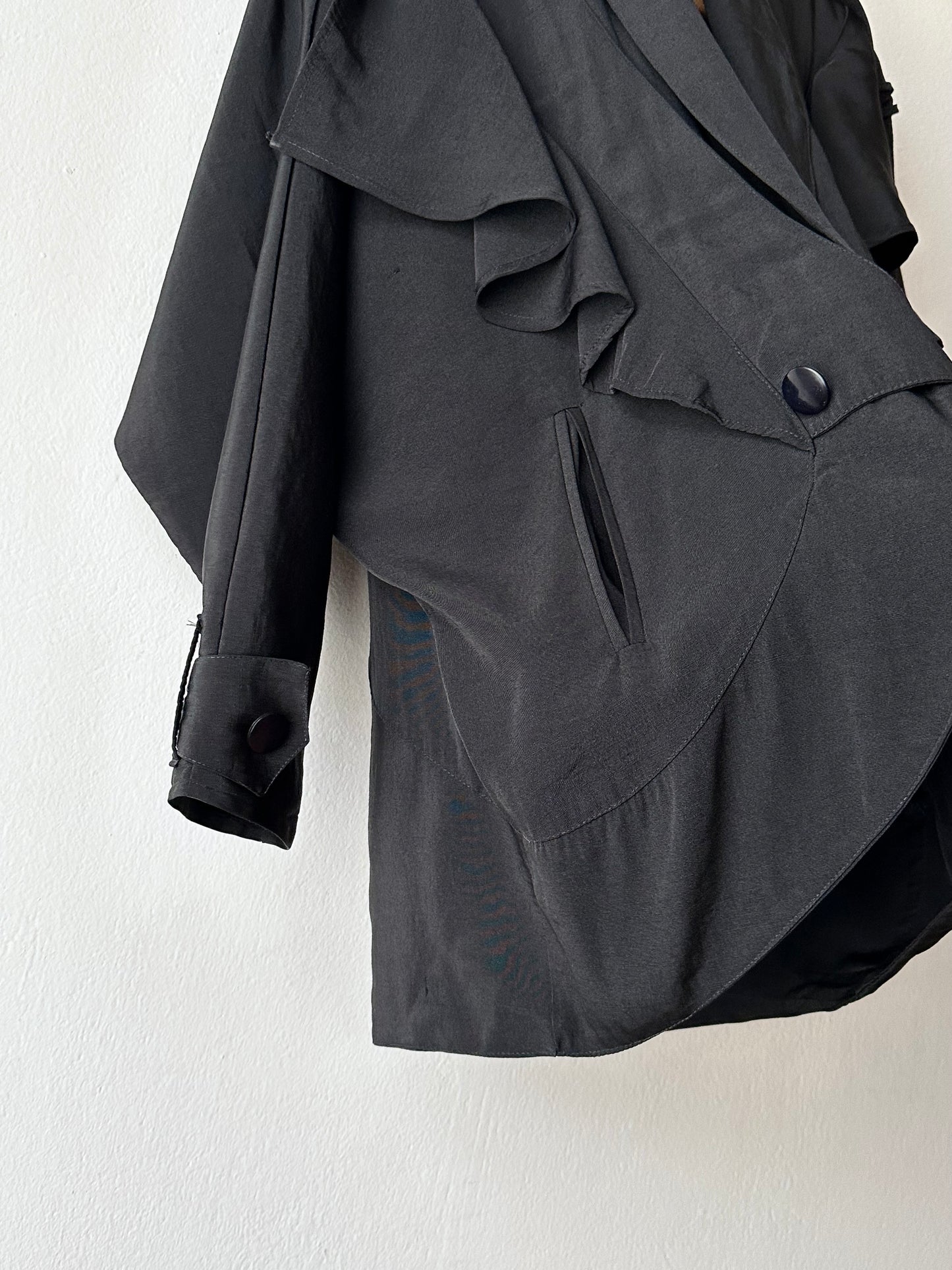 1980s bossini boxy jacket in black