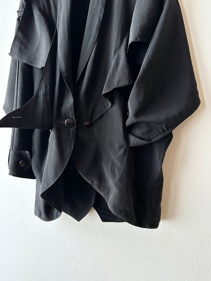 1980s bossini boxy jacket in black