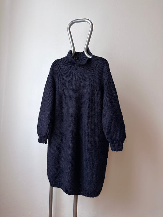 handmade navy knit dress