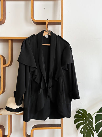 1980s bossini boxy jacket in black
