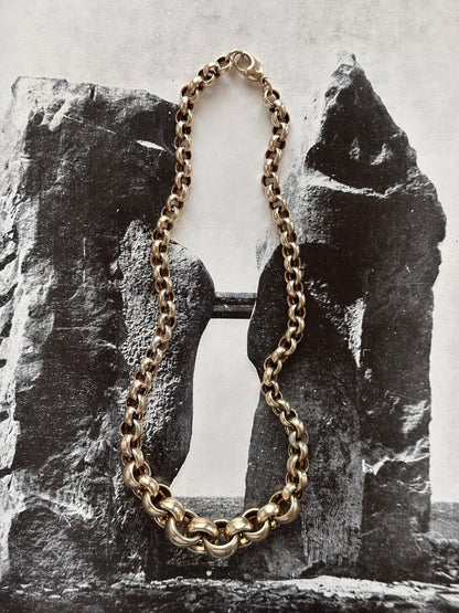 AUREA 925 champagne gold rolo crescendo necklace