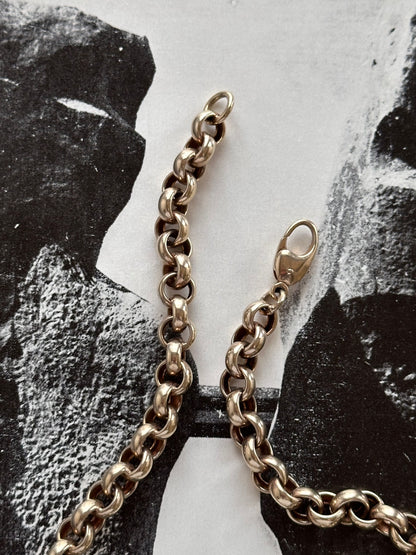 AUREA 925 champagne gold rolo crescendo necklace