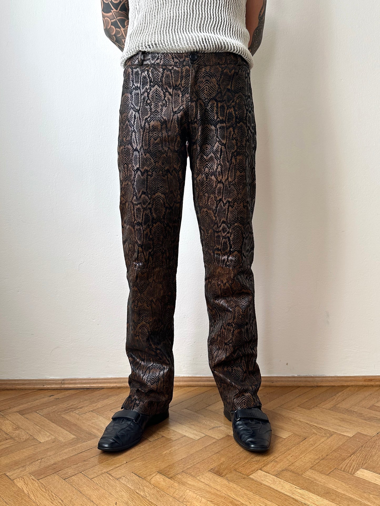 Italy Leather trousers - w32
