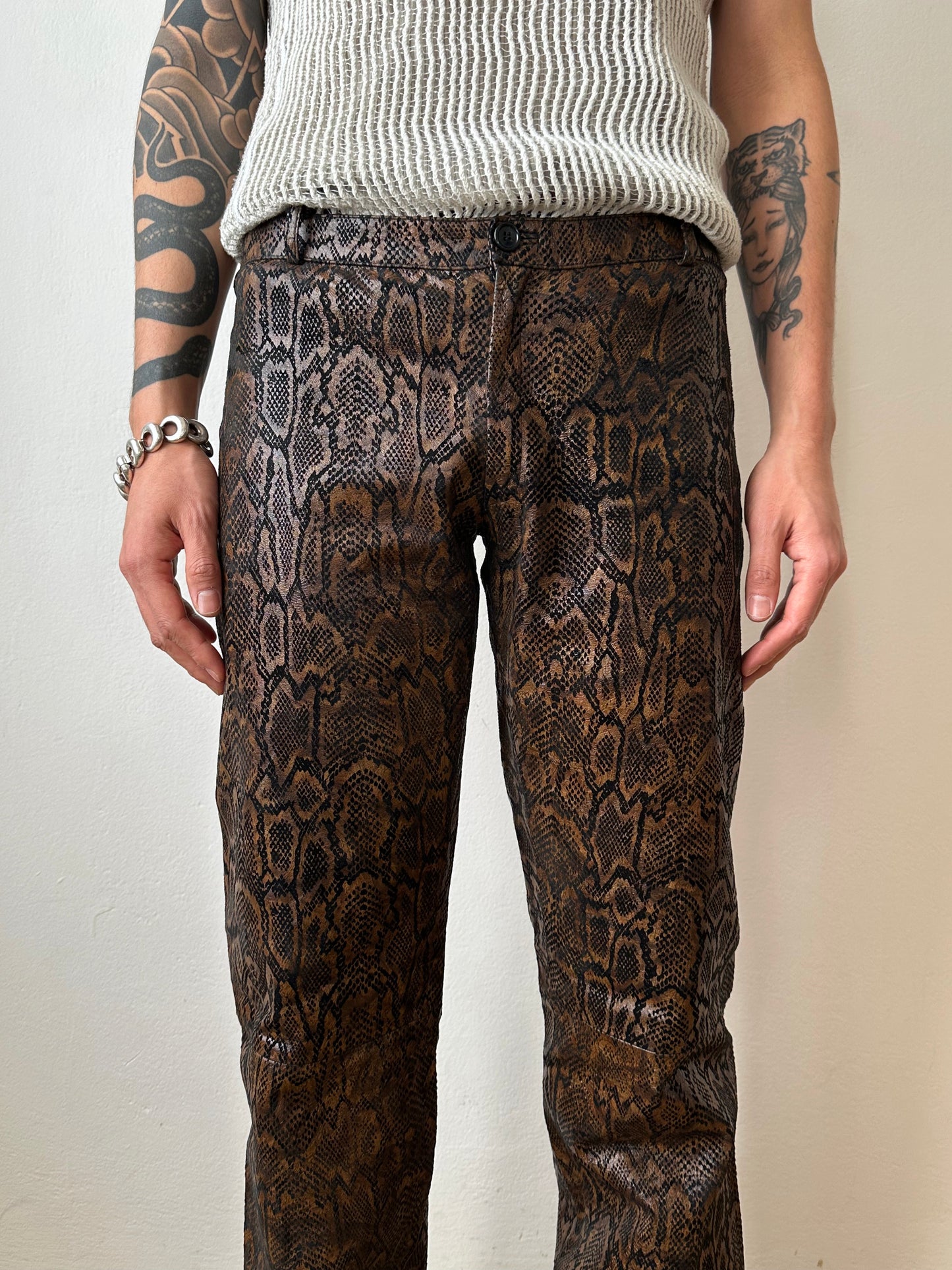 Italy Leather trousers - w32