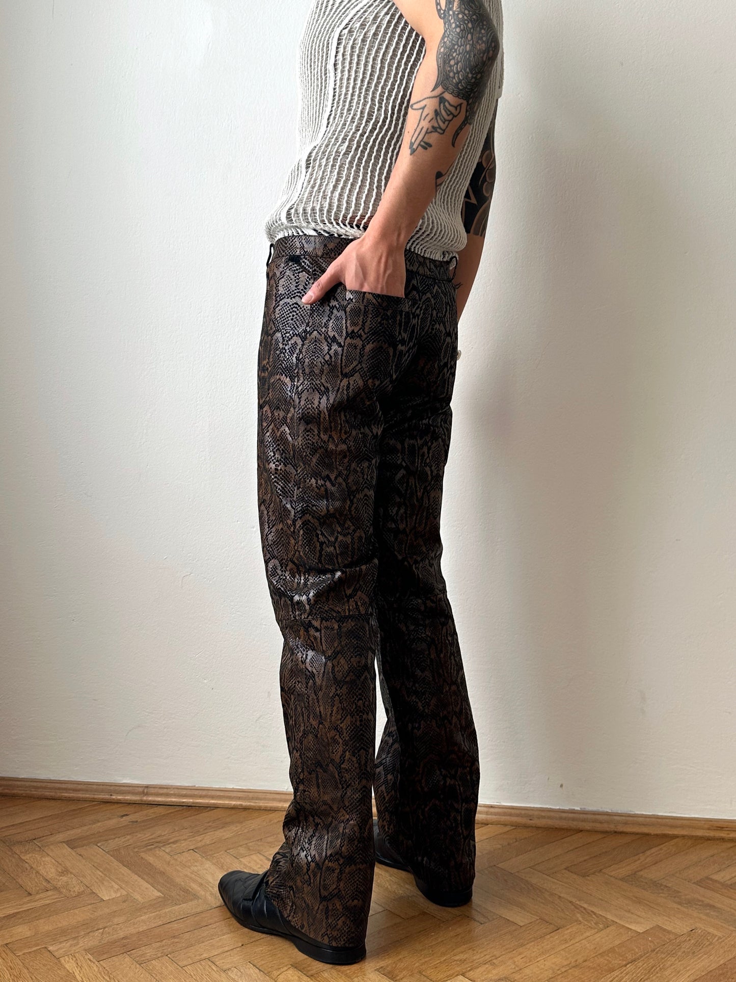 Italy Leather trousers - w32