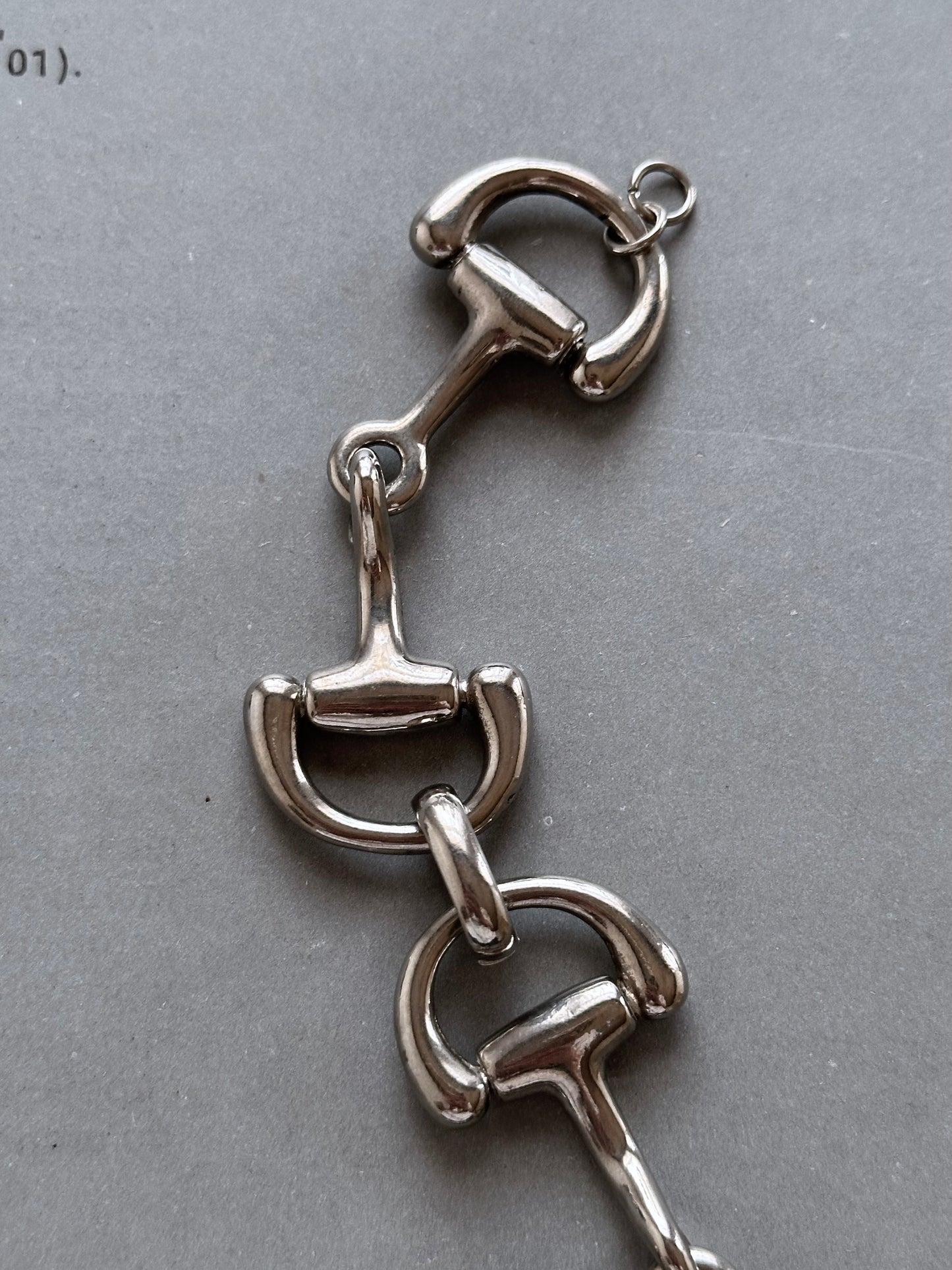 French old horsebit metal bracelet