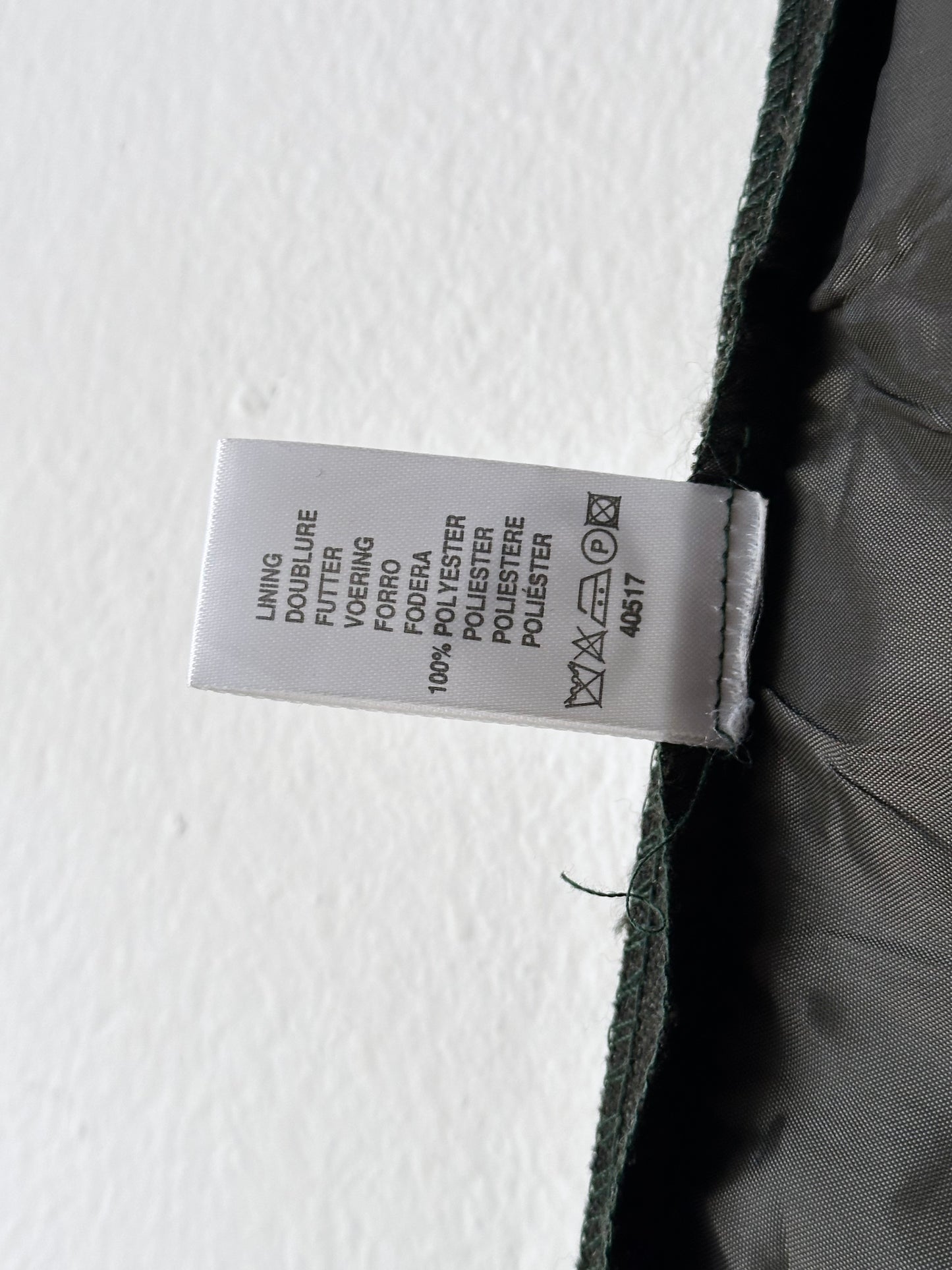 Virgin wool dress shorts in grey olive W30