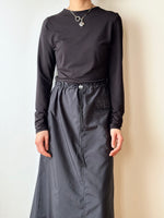 microfibre black skirt