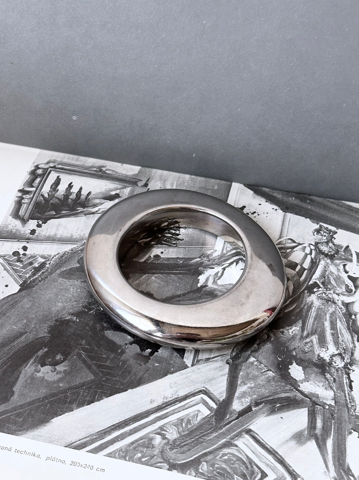 70s France space age metal bangle