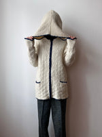super big hooded knit parka