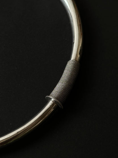 circa 1930s Chinese silver choker with Qing dynasty influence