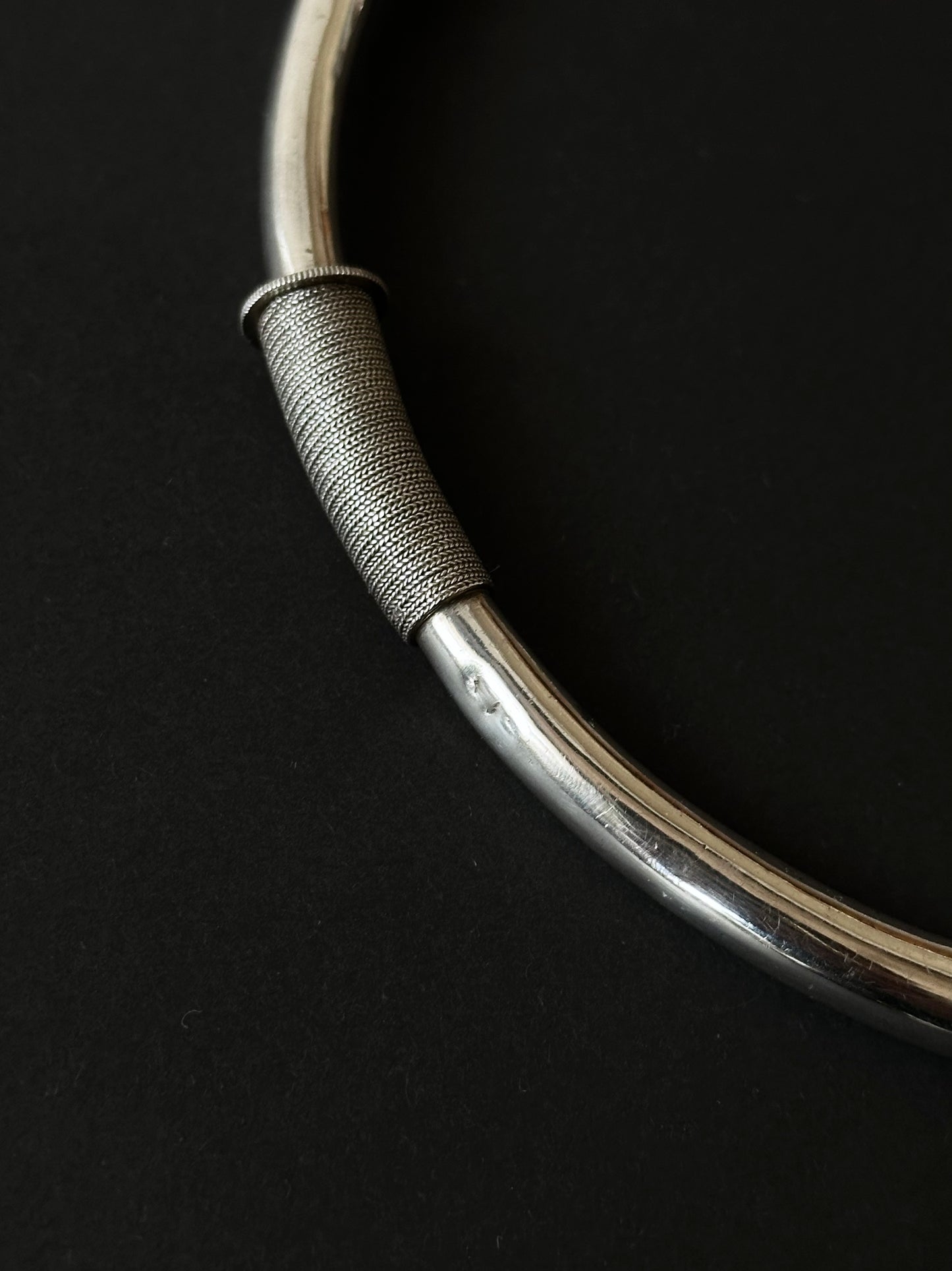 circa 1930s Chinese silver choker with Qing dynasty influence