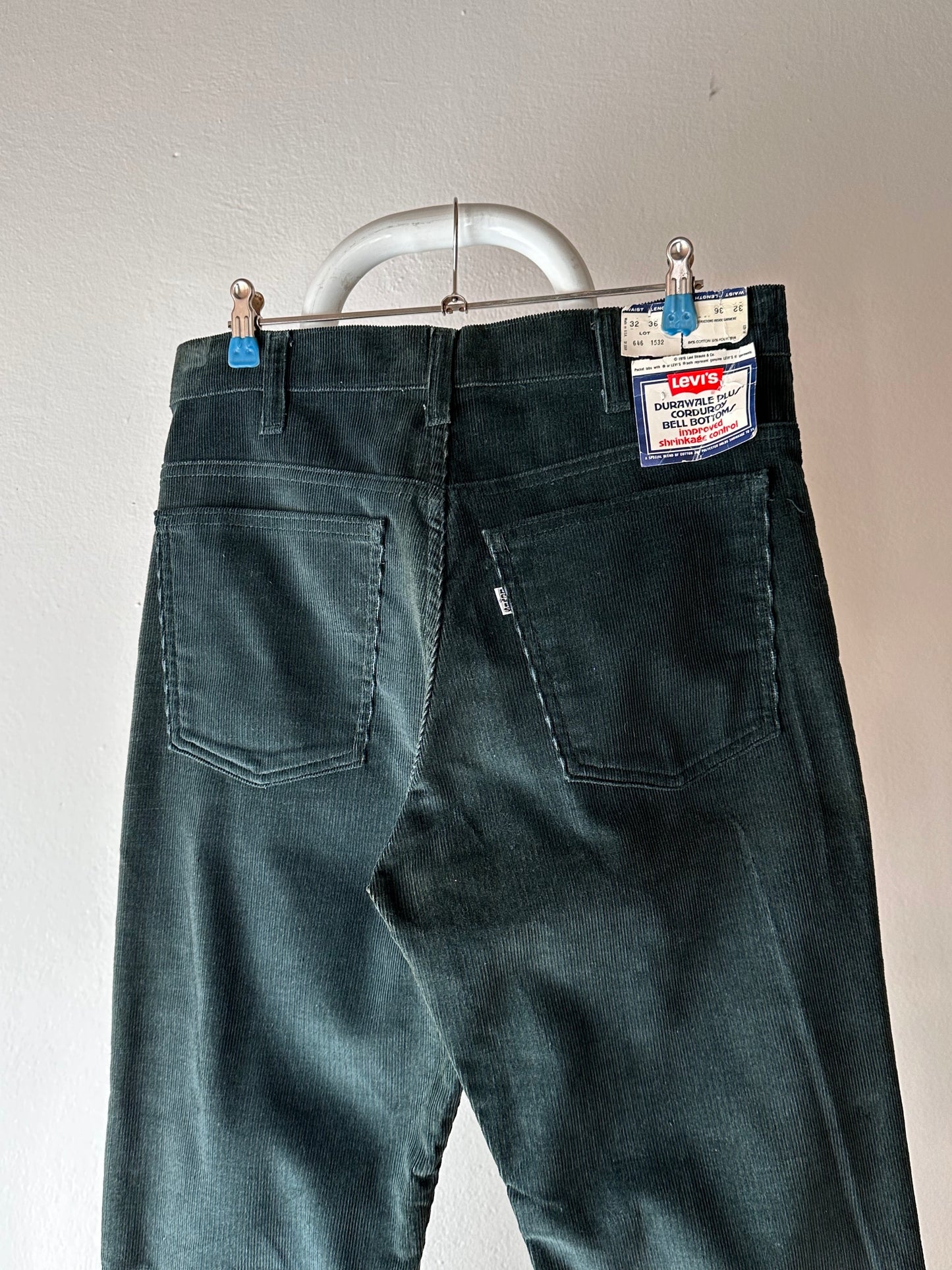 Levi's 646 dark green corduroy 70's 60's vintage リーバイス flare pants made in usa アメリカ製 アメリカ古着 ユーロ古着 ヨーロッパ古着