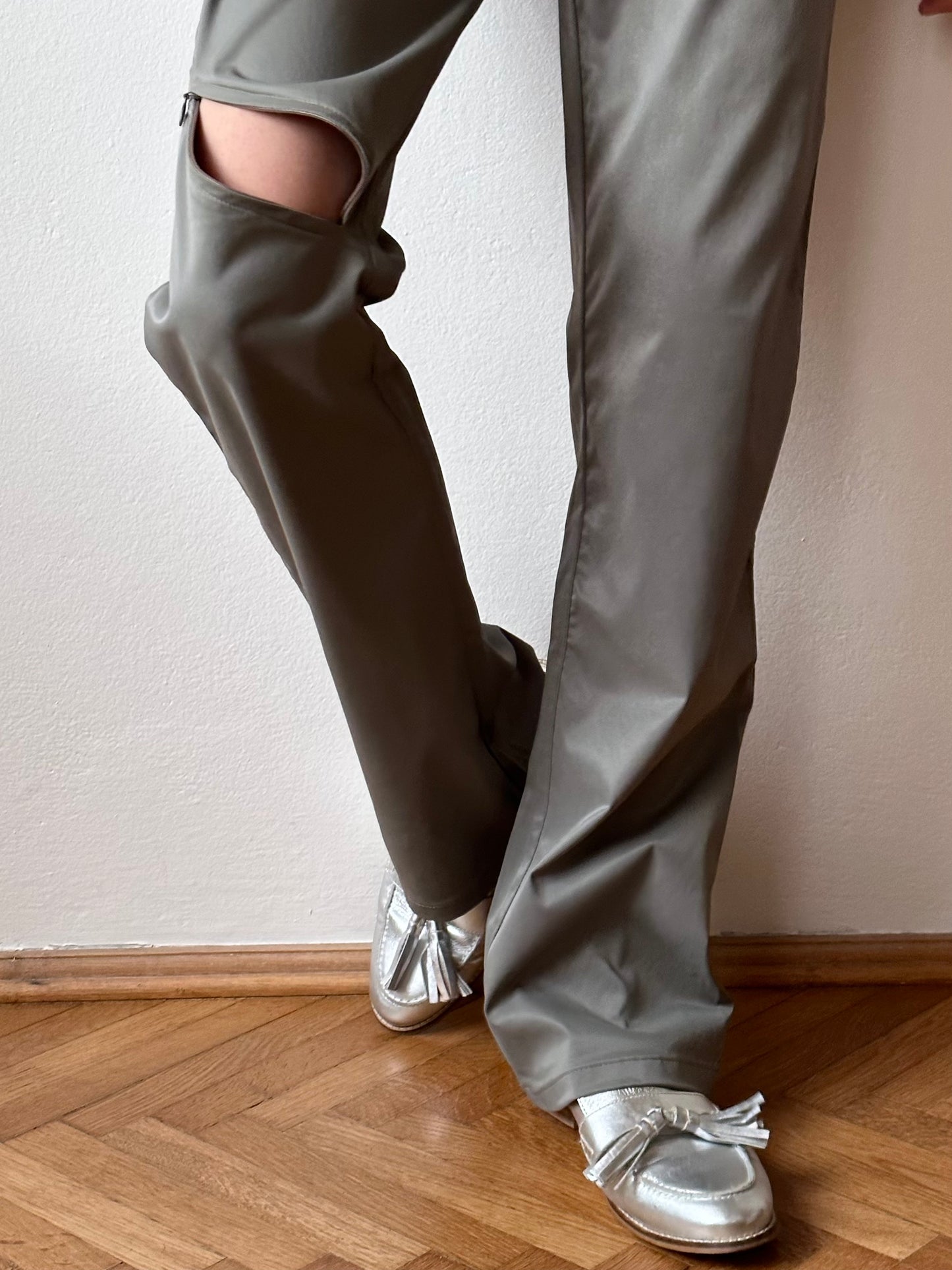 Italy odd zip pants - W29