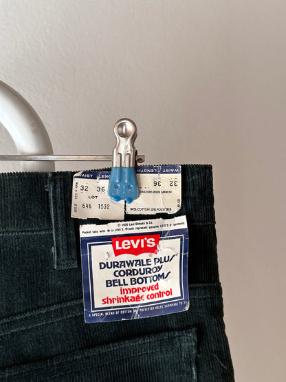 Levi's 646 dark green corduroy 70's 60's vintage リーバイス flare pants made in usa アメリカ製 アメリカ古着 ユーロ古着 ヨーロッパ古着