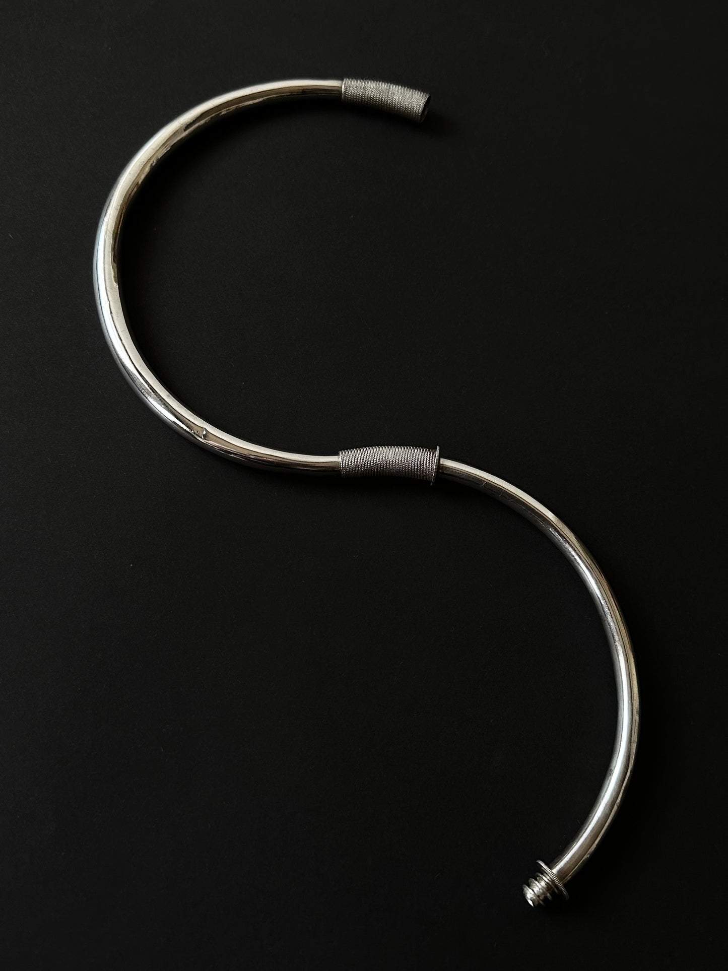 circa 1930s Chinese silver choker with Qing dynasty influence