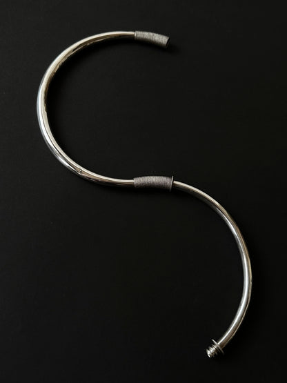 circa 1930s Chinese silver choker with Qing dynasty influence