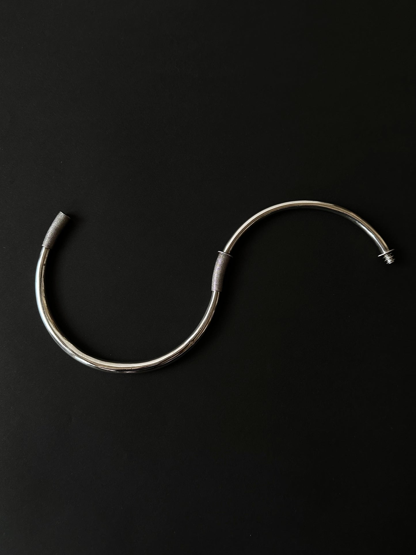 circa 1930s Chinese silver choker with Qing dynasty influence