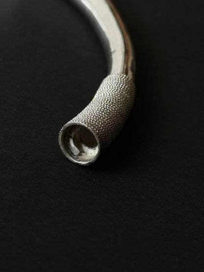 circa 1930s Chinese silver choker with Qing dynasty influence