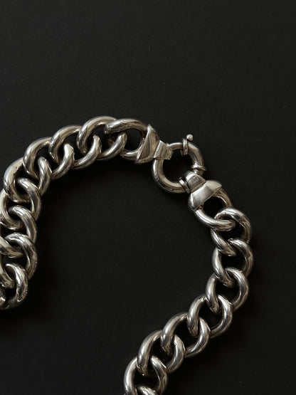Italy heavy chubby curb chain necklace