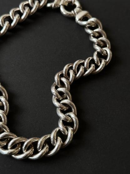 Italy heavy chubby curb chain necklace