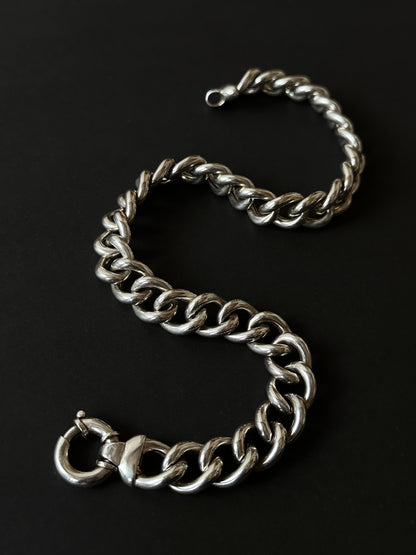 Italy heavy chubby curb chain necklace